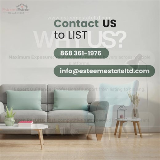 📢 Thinking of Selling or Listing Your Property? Choose the Experts at Esteem Estate Ltd.! In today’s competitive real estate market, you need more than just a listing — you need a partner who can maximize your property’s potential. At Esteem Estate Ltd., we combine industry expertise, strategic marketing, and a results-driven approach to ensure your property stands out and sells fast. ✨ Why List With Us? Maximum Exposure: Your property reaches qualified buyers across multiple platforms and netw