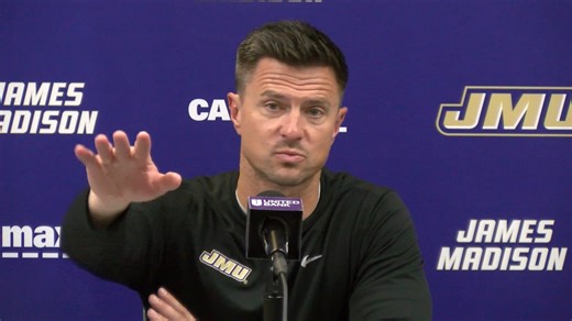 Bob Chesney spoke to media after JMU's 63-27 win over ODU on Homecoming. | JMU Football