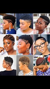 Short Natural Afro Cuts ✨ #hairstyles | Braids for Women