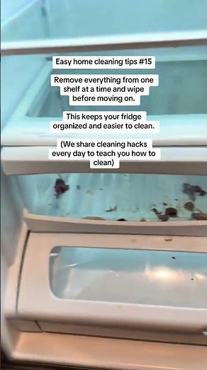 How to clean your fridge without feeling overwhelmed 🧽 Instead of taking everything out at once,