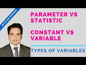 Parameter, Statistic, Constant, Variable, Types of variables, Muhammad Usman | In Urdu Hindi English