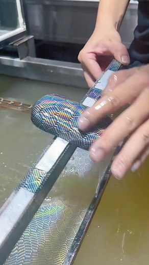 Amazing!#fyp #factory #holographicstickers #gitterstickerpaper #glossycoldlaminatingfilm #machine #holographicfilm