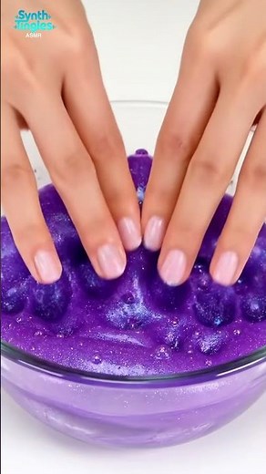 Mixing Purple Jelly With Hand | Satisfying Squishy Sounds & Texture