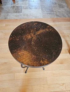 Handcrafted Hammered Copper Table Top: Rustic Fire Art Furniture - Etsy