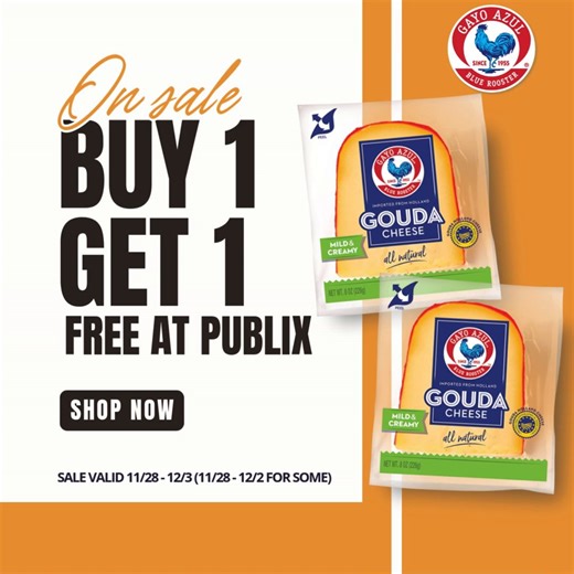 #ad Thanksgiving is over, but the real holiday entertaining season is just kicking off! If you need a secret weapon for your festive spread, look no further than Gayo Azul Gouda! This creamy, mild, Dutch-influenced cheese is a versatile must-have for all your festivities! • Melts perfectly for cozy dips, casseroles, and savory biscuits. • Elevates any dish from mac and cheese to creamy sauces. • Ideal Charcuterie Centerpiece: Pairs beautifully with everything from fig jam to cured meats! 🚨 Stoc