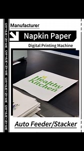 With Collection Stacker！！CSJ210ZW Automatic digital printing machine for NAPKIN，with auto feeder and stcaker！ #napkinprinter #csj210zw #napkinmachine #napkinprinting #NapkinCustom | Shenzhen Chuangsaijie Technology Co., LTD