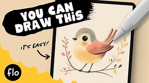 【Procreate】新手级教程 人人都能用Procreate画出这只可爱的小鸟 from Art with Flo_哔哩哔哩_bilibili
