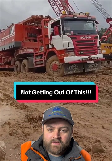 Scania Stuck in the Mud: A Trucker's Challenge