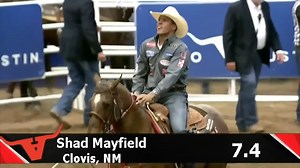 11K views · 1.3K reactions | Shad Mayfield is known for throwing down fast runs when it counts most, especially on ProRodeo's biggest stages and he put that on full display at Rodeo Austin, winning the tie-down roping title with a 7.4-second run. | PRCA ProRodeo | Facebook