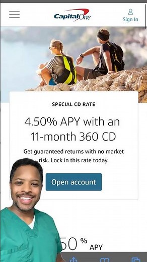 Capital One Special 11 Month CD Rate - 4.50% APY #passiveincome #bankingtips #moneytips