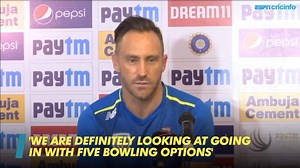 Faf du Plessis ponders five-bowler attack for opening Test v India | ESPNcricinfo