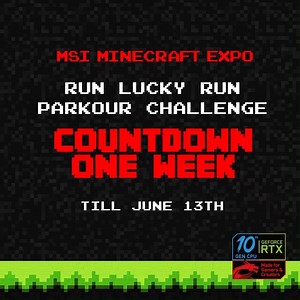 ⏰Last week to conquer #MSIMinecraftChallenge. Fight for the finishing prize with hundreds of players to prove yourself as a TOP PLAYER! 👉 See more details: msi.gm/MinecraftExpo_Social ------------------------------------------------------------ STEPS: 🏃‍♂️ Start the Minecraft with version 1.13.2 Java Edition (Server: mc.msi.com) 🏃‍♂️ Complete Parkour map & Screenshot at the finishing point 🏃‍♂️ Upload on Instagram with specific hashtag and @msigaming (Set to public) 🏃‍♂️ Submit your post on