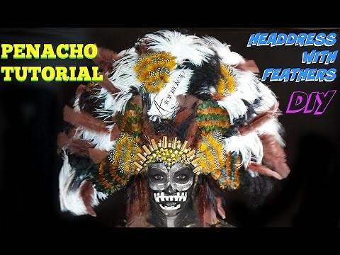 PENACHO tutorial - Headdress w/ Feathers DIY | auroramakeup