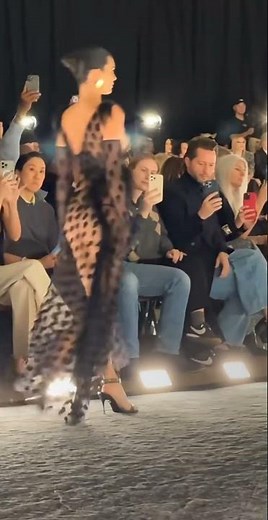 Kendall Jenner's stunning runway show #nude #naked #viral #blackthong #shorts #fashionweek # #runway
