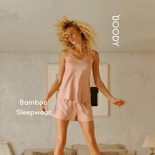 When was the last time you truly relaxed, and in style? Wrap yourself in buttery-soft bamboo Sleepwear and let comfort take over. 😴 . Discover sleepwear made for you and your evening routine that’s weightless, breathable and endlessly soft. 🌙 . Our summer pieces, from Goodnight Sleep Shorts to Goodnight Tees, Camis and Dresses are crafted from thermo-regulating bamboo fabric that adapts to your body temperature, keeping you cool and comfortable through warm nights. 🤭 . Why switch to Boody? ☁️