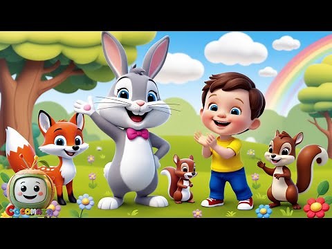 Bunny and His Friends Rhyme | Fun Animal Song For Kids | Learning With Animal Friends ‪@cocomaza‬