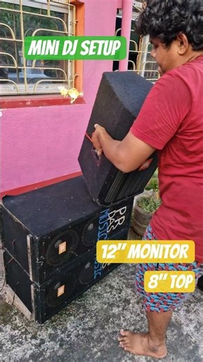 Mini DJ Setup 12" Monitor - 8" Top (1st January Special) #bengalsetup #dj #prdasmusic #bass #djbox