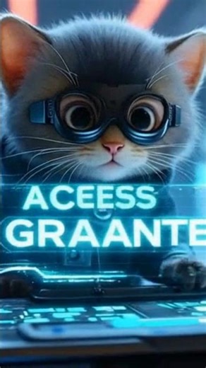 This Hacker Cat Is Doing Hacking A Software Access Granted Looking So Cool #shorts #cute #viral