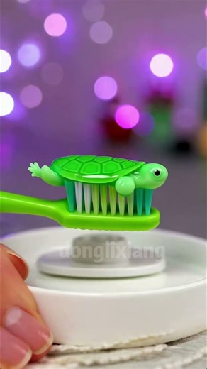 AI Animation: Toothpaste Transforms into a Tiny Turtle #aiart #cute