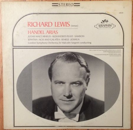 Richard Lewis, Handel, London Symphony Orchestra, Sir Malcolm Sargent - Handel Arias