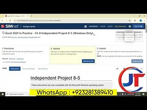 Excel 2021 In Practice - Ch 8 Independent Project 8-5 (Windows Only) | SIMnet Excel Tutorial