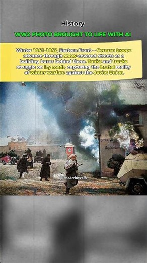 Revived World War2 photo: "Frozen Battlefield: Winter War on the Eastern Front ❄️🔥"#worldwar2 #wwii