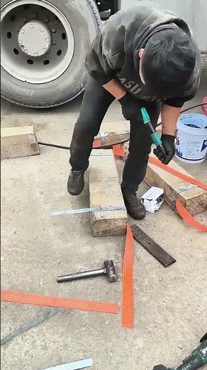 How to Metal-Strap a Crane Pad with a Nail Gun