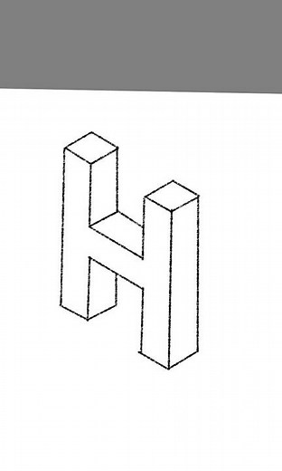 -Draw a 3D letter "*" with a right orientation on isometric grid paper #foryou #shorts #reels #art