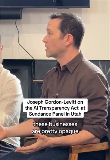 Joseph Gordon-Levitt here in Park City, Utah talking about the important AI Transparency Act at an exclusive Sundance panel on AI. #josephgordonlevitt #ai #theaidoc #sundance #aitransparencyact