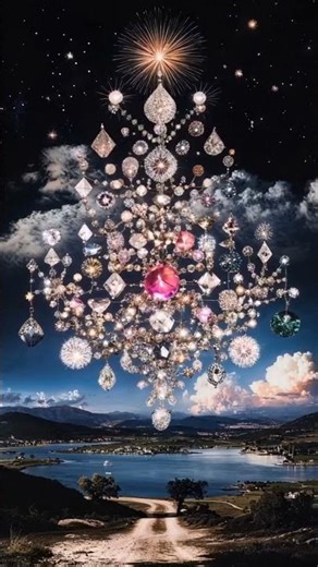 “Magical Diamond Explosion in the Night Sky ✨💎 | AI Fantasy Art”#shorts #shortsfeed