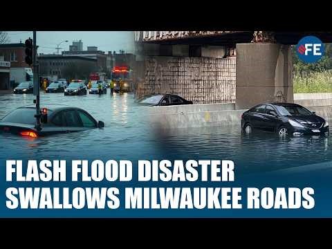 Flash Floods Swamp Milwaukee Streets As Cars Are Left Submerged Overnight