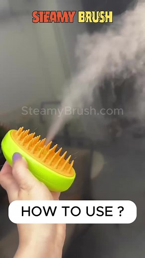 🥑 How to use Steamy Brush ? | Learn more Link in Bio #catsoftiktok #pet #petgrooming #petsoftiktok #cathairremoval