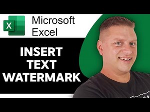 How to Insert Text Watermark in Excel | Excel Tutorial 2026