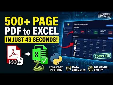 Python Automation Tutorial: Extract PDF Data to Excel Automatically