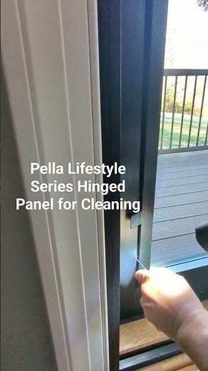 How to open your Pella Lifestyle Series patio door with built-in blinds for cleaning