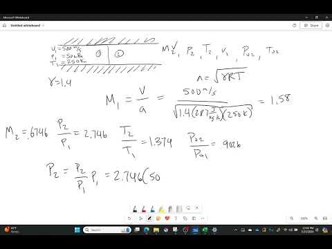 Example: Using the tables for a basic Normal Shock problem