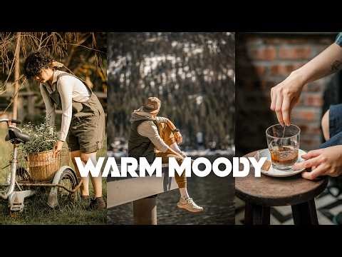 Warm Moody style edit in Lightroom