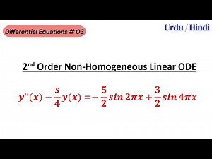 how to solve second order linear non homogeneous ode