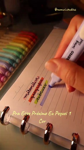 Cores que representam cada matéria escolar