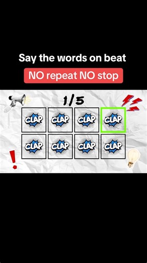 Say the words on beat | CLAP SNAP SNAP TAP | LEVEL 1-5 #shorts #english #fun #challenge
