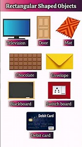 Rectangular Shaped Objects #educational #words #vocabulary