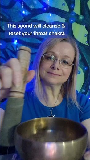 Throat chakra cleanse. Reiki tibetan singing bowl sound healing