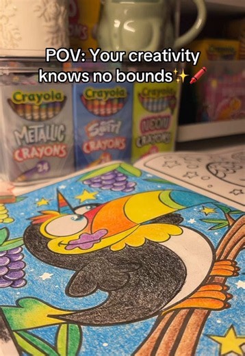 Just a little reminder that there are no rules when it comes to coloring 🎨✨ Create, experiment, and make every page your own. 🖍️💙 Follow for more coloring inspiration! #ColoringTikTok #ColoringCommunity #Crayola #ColoringBooks #ColoringInspiration
