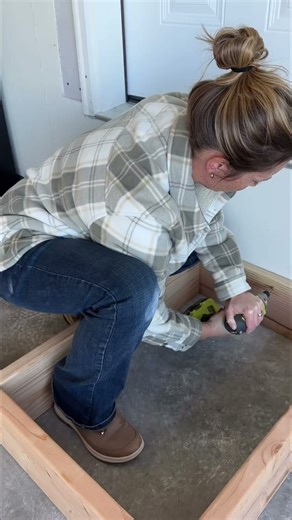 Box framed steps - simple, sturdy,and done ✅ #homeimprovement #diyprojects #garage #entryway