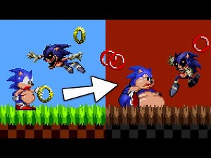 Sonic, but rings make him FAT and Sonic.exe chases him?!