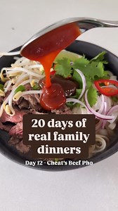 Day 12: Cheat’s Beef Pho – 20 days of real family dinners Why you’ll love it: ✅ One-pan ✅ Rich, aromatic broth without the hours of simmering ✅ Budget-friendly and packed with goodness When I don’t feel like cooking but still want something warm, nourishing, and ridiculously delicious, this is my go-to. Traditional pho takes hours, but this Cheat’s Beef Pho delivers big flavours in a fraction of the time. A few simple aromatics and store-bought beef stock give you a rich, fragrant broth, and the