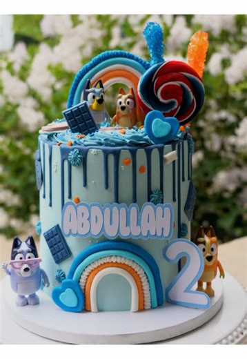 🔹 Bluey & Bingo 🔸 . . #chicagobaker #bluey #disney #trendingcakes #chocolatecake