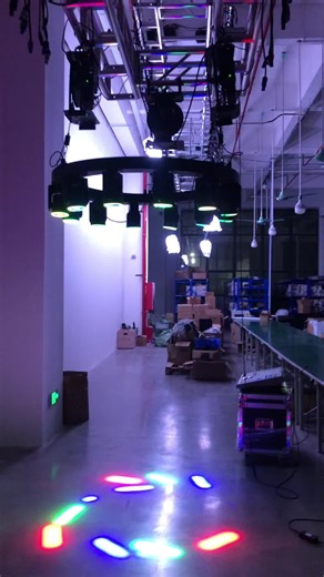 Testing Moving Head Lights with Winch Setup