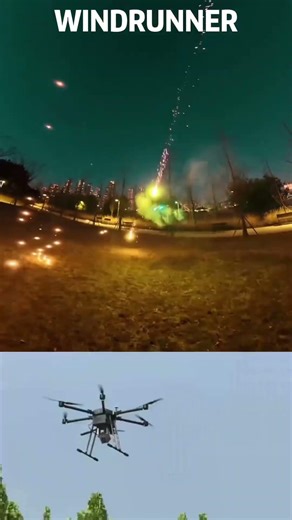 Drone Fireworks Battle，I want to use our drone launcher to replace fireworks #uav #drone #dropper