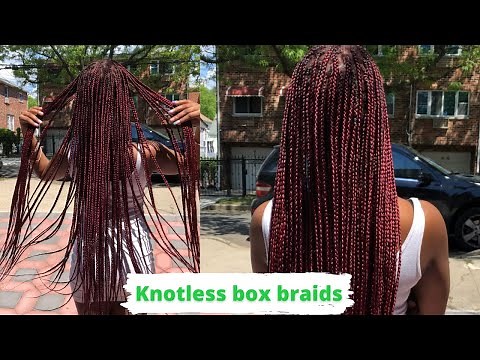 Easy red knotless box braids tutorial | beginner friendly